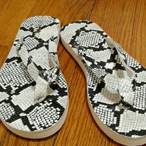 Black and White flip flops